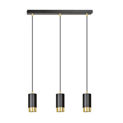 Emibig lamp Fumiko 3 Black Gold hind ja info | Rippvalgustid | kaup24.ee