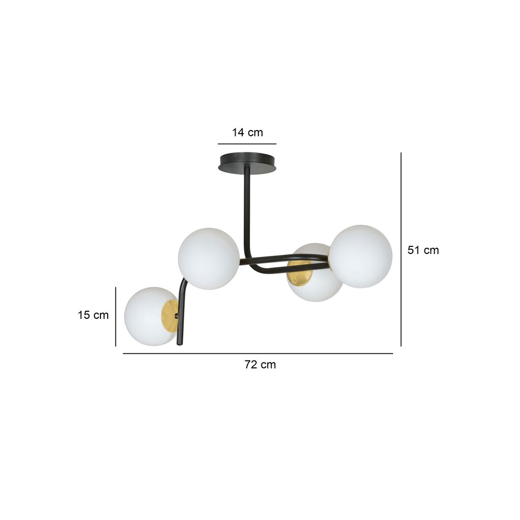 Emibig valgusti Ragnar 3 Black hind ja info | Rippvalgustid | kaup24.ee