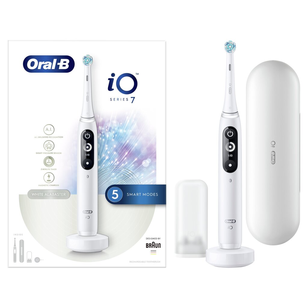 Oral-B iO7 Series White Alabaster цена и информация | Elektrilised hambaharjad | kaup24.ee