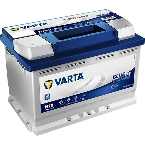 Autoaku Varta Blue EFB N70 70Ah 760A hind ja info | Akud | kaup24.ee