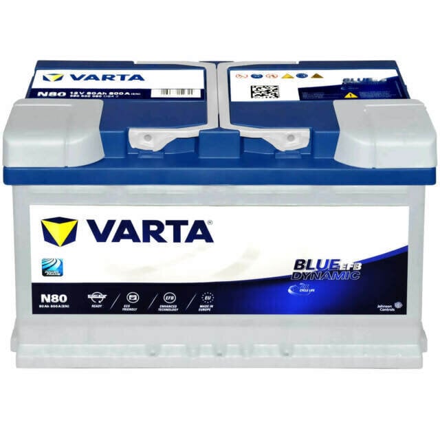 Autoaku Varta Blue EFB N80 80Ah 800A hind ja info | Akud | kaup24.ee