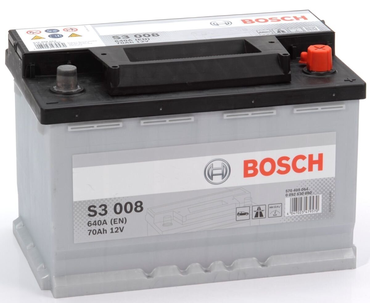 Aku Bosch 70Ah 640A S3008 hind ja info | Akud | kaup24.ee