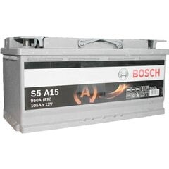 Аккумулятор Bosch AGM 105Ah 950a S5A15 цена и информация | Аккумуляторы | kaup24.ee