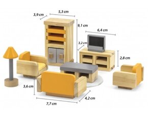 Комплект мебели VIGA PolarB для интерьера кукольного домика цена и информация | Игрушки для девочек | kaup24.ee