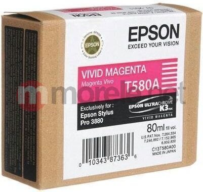 EPSON T580 Vivid Magenta Stylus Pro3880 hind ja info | Tindiprinteri kassetid | kaup24.ee