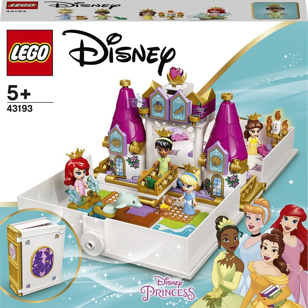 LEGO® 43193 Disney Princess Книга сказочных приключений Ариэль, Белль,  Золушки и Тианы цена | kaup24.ee