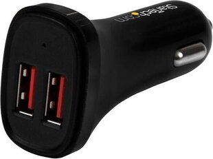 STARTECH 2x USB Car Charger 24W / 4.8A цена и информация | Зарядные устройства для телефонов | kaup24.ee