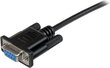 STARTECH 2m Black DB9 Null Modem Cable цена и информация | Kaablid ja juhtmed | kaup24.ee