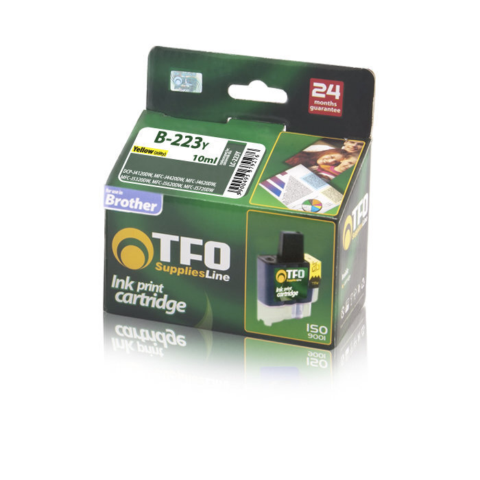 TFO Brother B-223Y (LC-223Y) Yellow INK Cartridge 10ml for DCP-J4120DW etc HQ Premium Analog hind ja info | Tindiprinteri kassetid | kaup24.ee