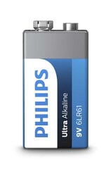 Philips Ultra Alkaline 9V 1x батарея цена и информация | Батарейки | kaup24.ee