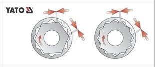 Kaheteistkümnekohaline pistikupesa, 8 mm, 1/2', CrV hind ja info | Käsitööriistad | kaup24.ee