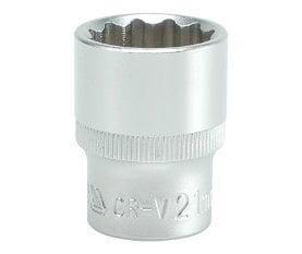 Торцевая головка 12-граней 21.0mm, 1/2 , CrV YATO цена и информация | Механические инструменты | kaup24.ee