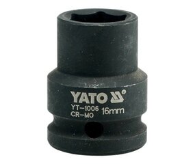 Ударная торцевая насадка HEX, 16.0mm, CrMo, 1/2 , YATO цена и информация | Механические инструменты | kaup24.ee