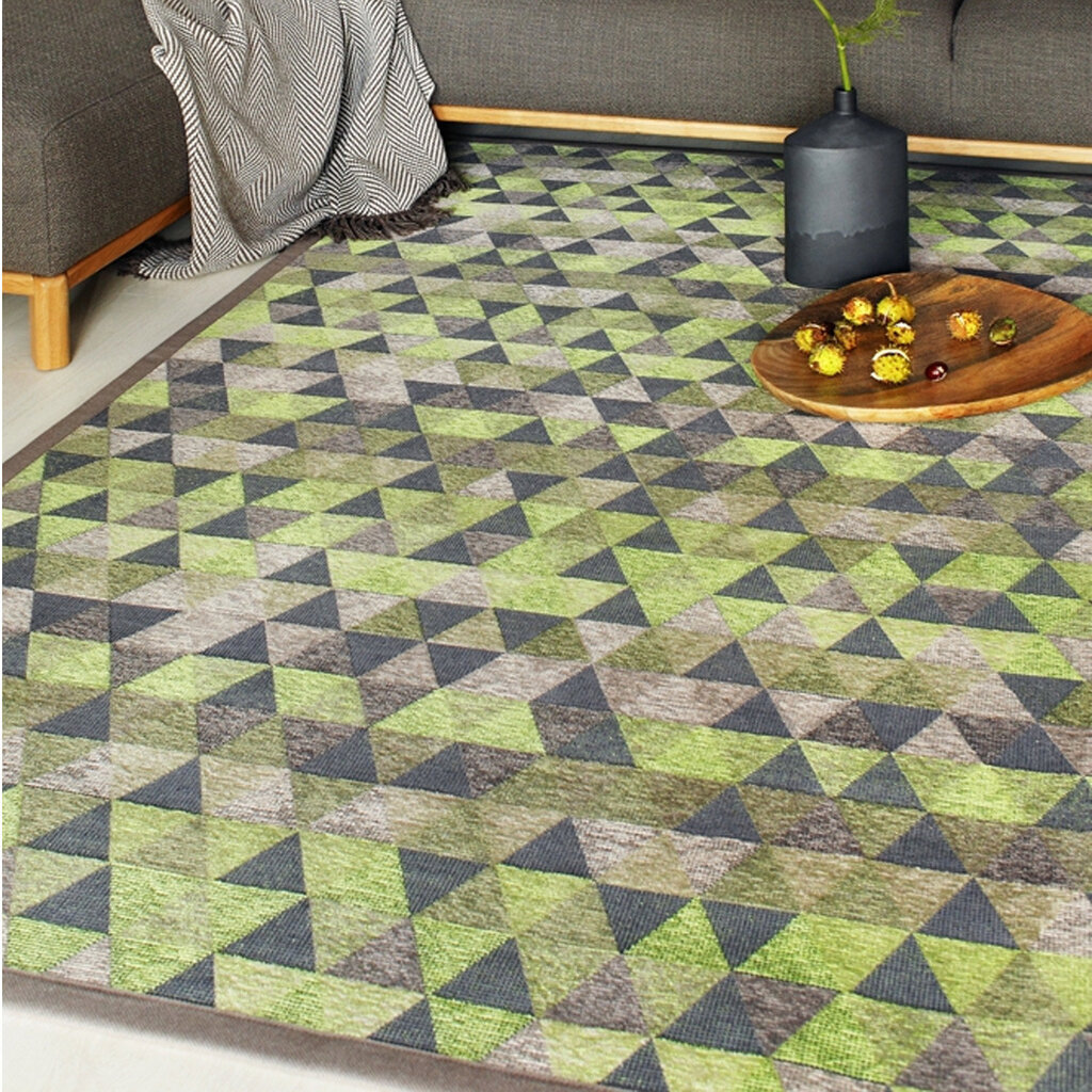 Narma kahepoolne smartWeave® šenillvaip Luke, roheline, 140 x 200 cm hind ja info | Vaibad | kaup24.ee