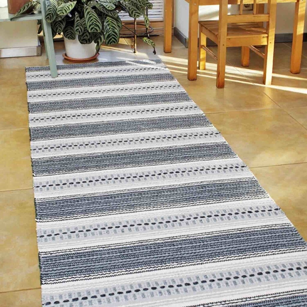 Narma kahepoolne plasticWeave™ plastikvaip Runö, hall, 70 x 150 cm цена и информация | Vaibad | kaup24.ee