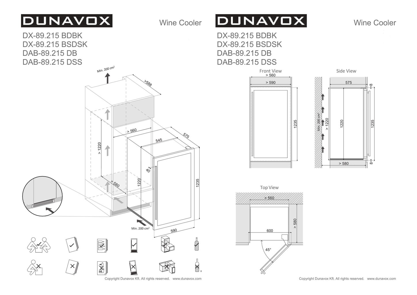 Dunavox DAB-89.215DW hind ja info | Veinikülmikud | kaup24.ee