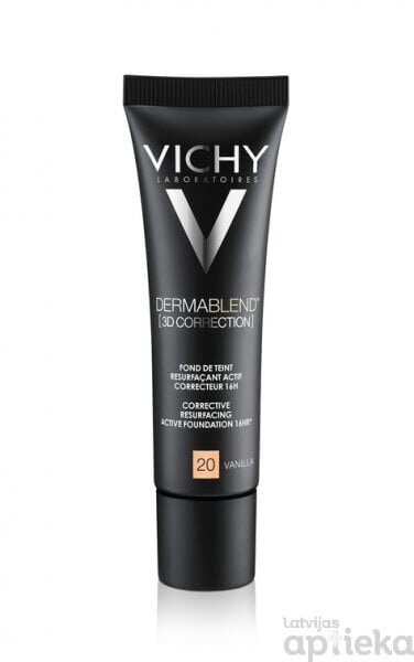 Vichy Dermablend 3D Correction jumestuskreem 30 ml, 20 Vanilla цена и информация | Jumestuskreemid, puudrid | kaup24.ee