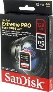 SDXC UHS-I Klass 10 128GB mälukaart SanDisk Exrteme PRO hind ja info | Fotoaparaatide mälukaardid | kaup24.ee