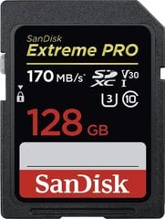 SDXC UHS-I Klass 10 128GB mälukaart SanDisk Exrteme PRO hind ja info | Fotoaparaatide mälukaardid | kaup24.ee