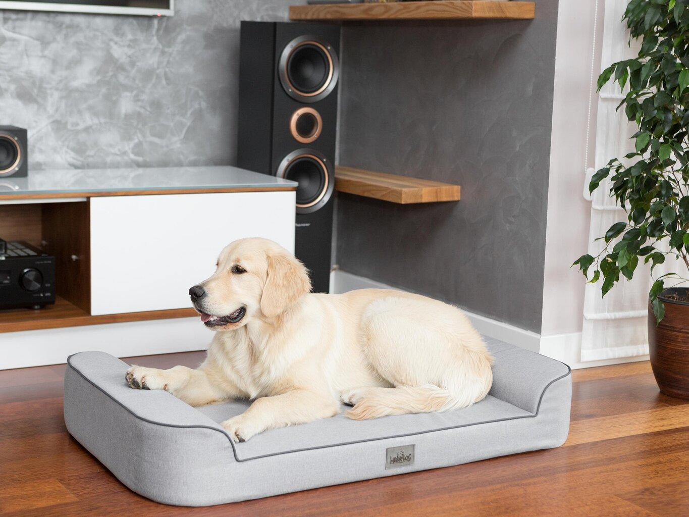 Hobbydog pesa Elegant Light Grey, XL, 100x64 cm hind ja info | Pesad, padjad | kaup24.ee
