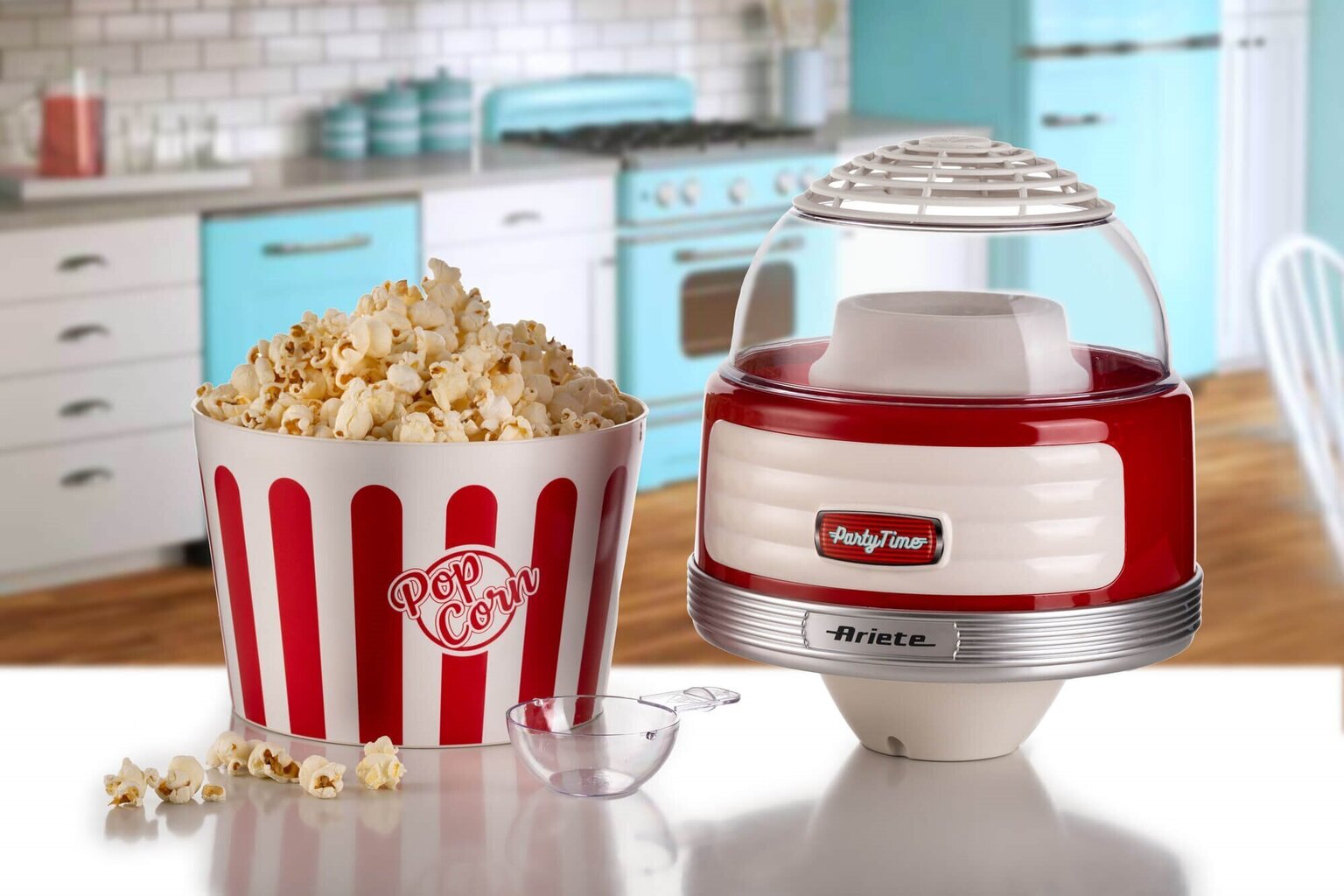 Ariete Party Time Pop Corn Maker, White/ Red, 2954