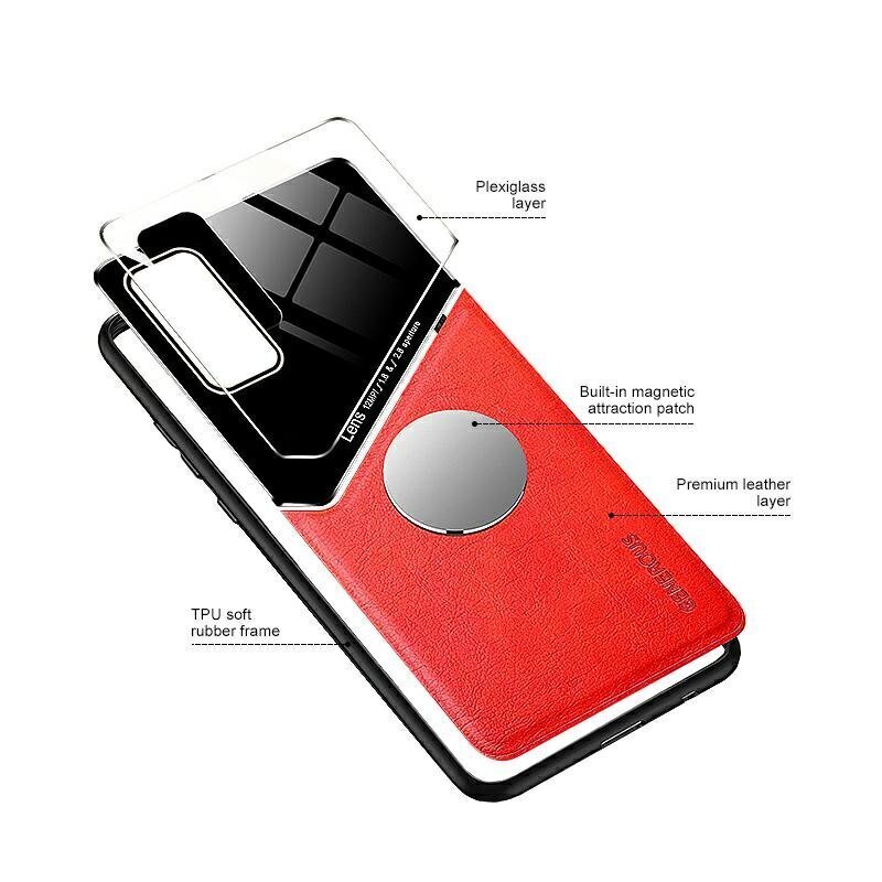 Mocco Lens Leather Back Case for Samsung Galaxy A42 5G Red hind ja info | Telefoni kaaned, ümbrised | kaup24.ee