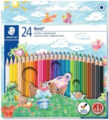 Цветные карандаши Noris Club, Staedtler /5, 24 цвета цена и информация | Принадлежности для рисования, лепки | kaup24.ee