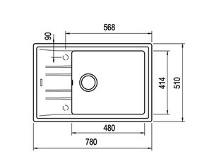 TEKA Карбоновая мойка STONE 60 S-TG цена и информация | Раковины на кухню | kaup24.ee