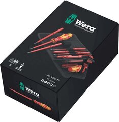 Wera Kraftform Kompakt VDE 17 vahetatavate teradega kruvikeeraja kmpl 17 osa + Knipex tangid hind ja info | Käsitööriistad | kaup24.ee