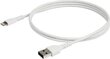 STARTECH 1m USB to Lightning Cable white цена и информация | Mobiiltelefonide kaablid | kaup24.ee