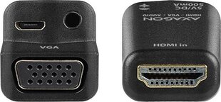 HDMI - VGA Adapter : Full HD, AUDIO OUT, power IN, AXAGON RVH-VGAM hind ja info | USB jagajad, adapterid | kaup24.ee