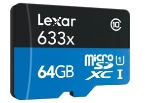 microSDXC mälukaart 64GB Lexar LSDMI64GB hind ja info | Mobiiltelefonide mälukaardid | kaup24.ee