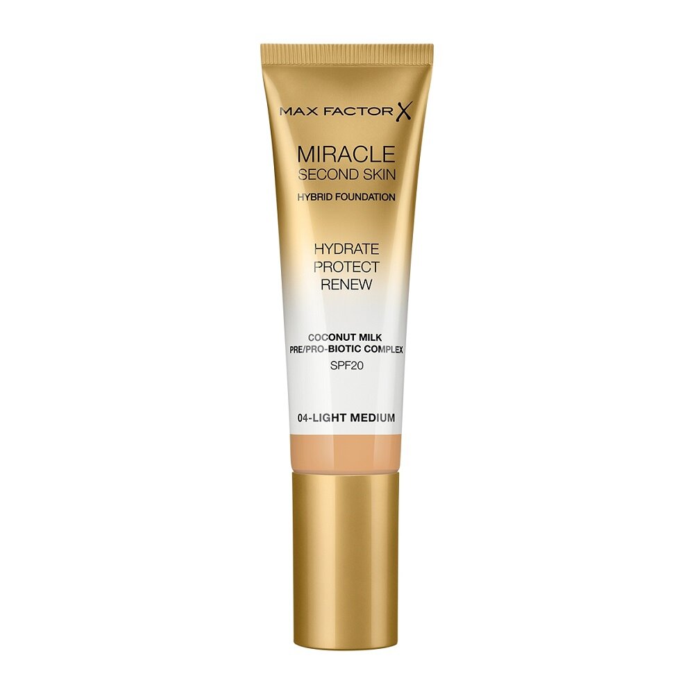 Max Factor Miracle Second Skin jumestustoode 30 ml, 05 Medium цена и информация | Jumestuskreemid, puudrid | kaup24.ee