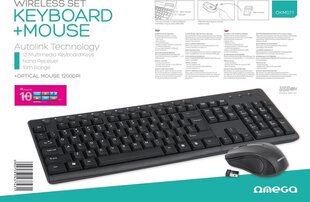 Omega OKM071B цена и информация | Клавиатура с игровой мышью 3GO COMBODRILEW2 USB ES | kaup24.ee
