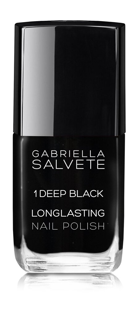 Gabriella Salvete Longlasting Enamel küünelakk 11 ml, 01 Deep Black hind ja info | Küünelakid, küünetugevdajad | kaup24.ee