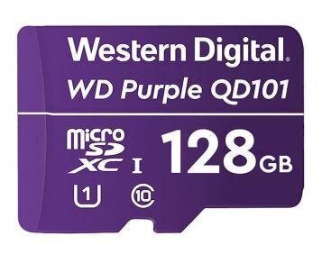Mälukaart Western Digital WD Purple, 128 GB, MicroSDXC, Class 10 цена и информация | Mobiiltelefonide mälukaardid | kaup24.ee