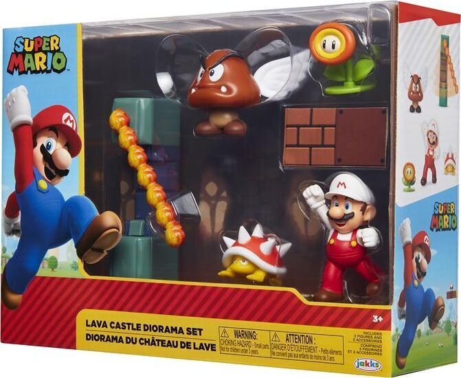 SUPER MARIO mängukomplekt Lava Castle Diorama hind ja info | Poiste mänguasjad | kaup24.ee