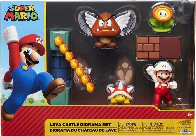 SUPER MARIO mängukomplekt Lava Castle Diorama hind ja info | Poiste mänguasjad | kaup24.ee