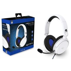 Juhtmega mänguri kõrvaklapid 4Gamers PRO4-50s - White (PS4) hind ja info | Kõrvaklapid | kaup24.ee