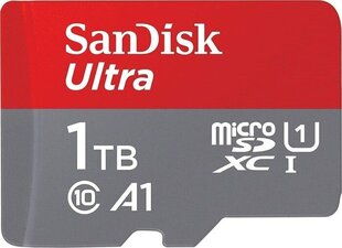 SanDisk Ultra MicroSDXC 1 ТБ (+ SD-адаптер) цена и информация | Карты памяти для фотоаппаратов, камер | kaup24.ee