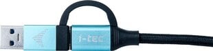 Kaabel USB C i-Tec C31USBCACBL  USB C Sinine Must hind ja info | Kaablid ja juhtmed | kaup24.ee