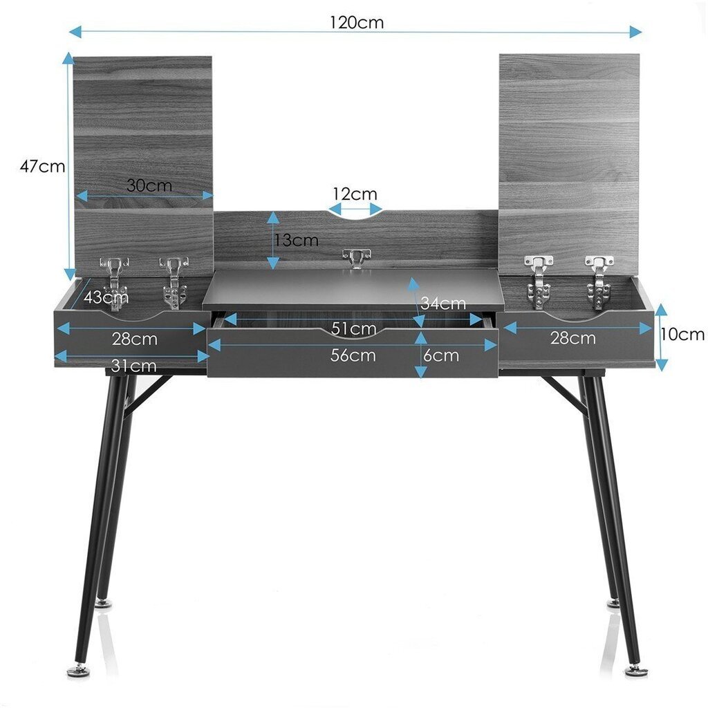 Kirjutuslaud Faryn 120x60x76 cm, tamm/valge цена и информация | Arvutilauad, kirjutuslauad | kaup24.ee