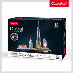 CUBICFUN City Line 3D-pusle LED-ga Dubai цена и информация | Пазлы | kaup24.ee