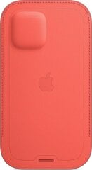 Apple iPhone 12/12 Pro nahast ümbris MagSafe Pink Citrus hind ja info | Telefoni kaaned, ümbrised | kaup24.ee