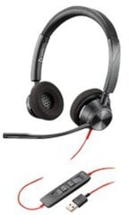 Juhtmega kõnekeskuse peakomplekt/kõrvaklapid mikrofoniga POLY Blackwire 3320 BW3320 USB-A hind ja info | Kõrvaklapid | kaup24.ee