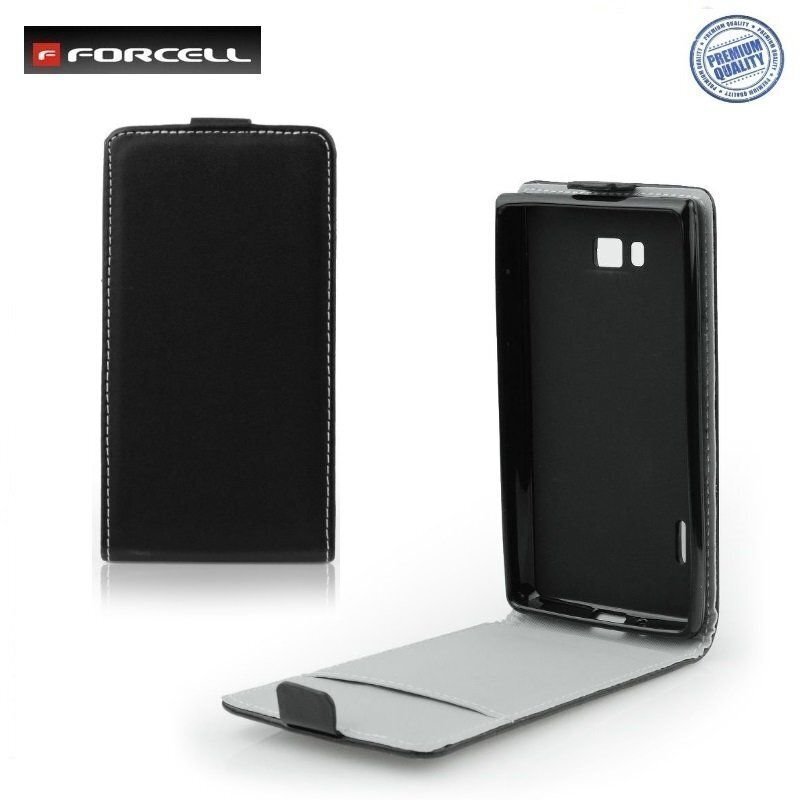Forcell Flexi Slim Flip Sony Xperia J ST26i vertical case in silicone holder Black hind ja info | Telefoni kaaned, ümbrised | kaup24.ee