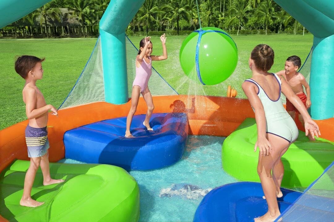 BESTWAY batuut Dodge & Drench Water Park, 450 x 450 x 268 cm hind ja info | Basseinid | kaup24.ee