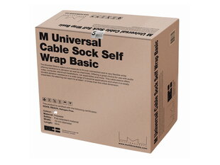 M UNIVERSAL CABLE SOCK SELF WRAP BASIC 19MM WHITE 50M цена и информация | Кронштейны и крепления для телевизоров | kaup24.ee