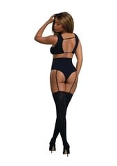 Dreamgirl комплект сексуального нижнего белья Criss-Cross Teddy, черный цена и информация | Сексуальное женское белье | kaup24.ee