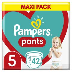 Püksmähkmed Pampers Pants Maxi Pack suurus 5 12-17 kg, 42 tk. hind ja info | Mähkmed | kaup24.ee